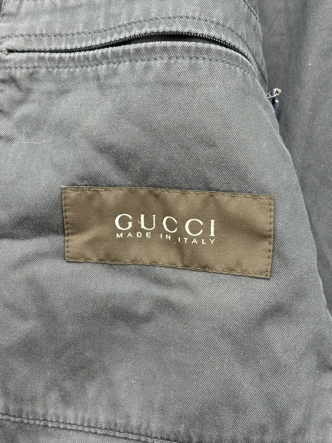 SS2010 Gucci Black & Grey Nylon Windbreaker Jacket by Frida Giannini zQqtetN 11