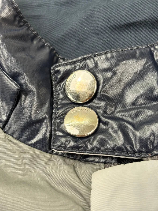 SS2010 Gucci Black & Grey Nylon Windbreaker Jacket by Frida Giannini zQqtetN 9