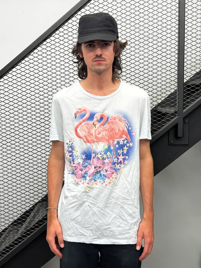 SS2009 Gucci Flamingo Light Blue T-Shirt by Frida Giannini hXlmxJs 1