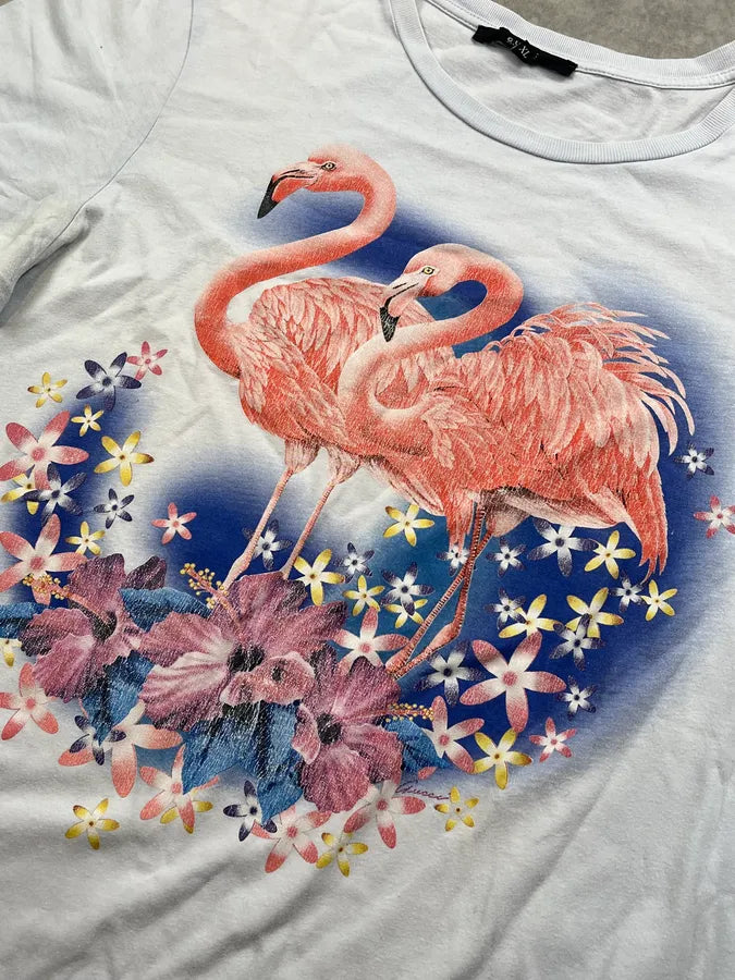 SS2009 Gucci Flamingo Light Blue T-Shirt by Frida Giannini hXlmxJs 3