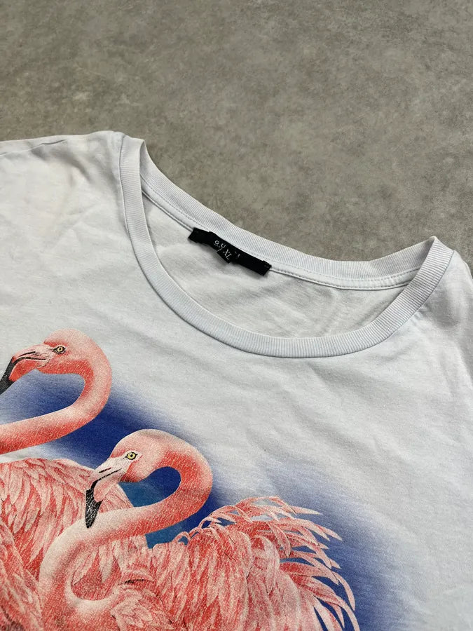 SS2009 Gucci Flamingo Light Blue T-Shirt by Frida Giannini hXlmxJs 5
