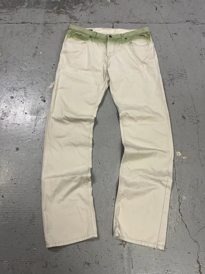 SS2009 Gucci Gradient White & Green Pants mLSDdDQ 0