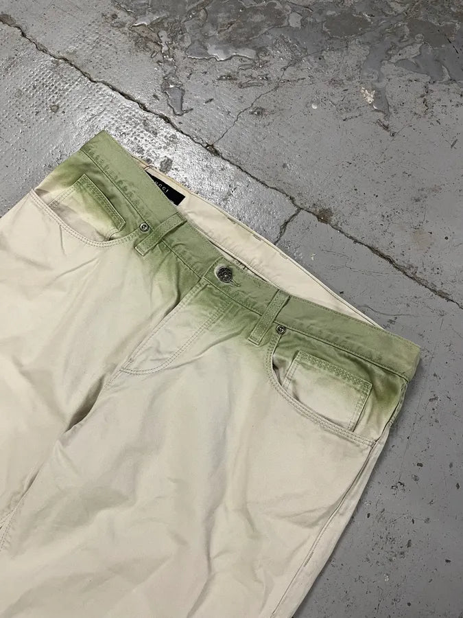 SS2009 Gucci Gradient White & Green Pants mLSDdDQ 5