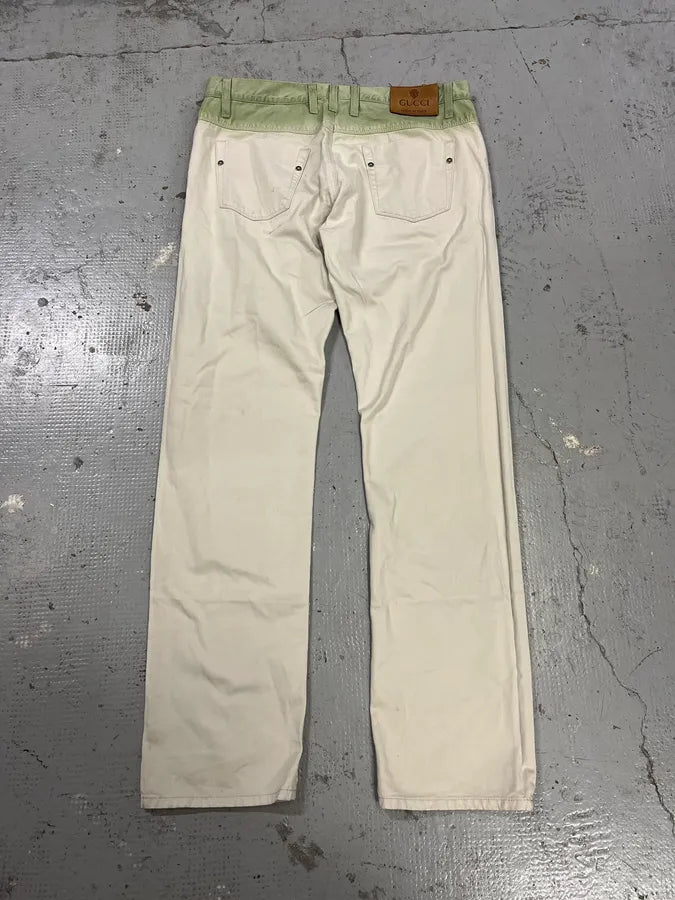SS2009 Gucci Gradient White & Green Pants mLSDdDQ 7