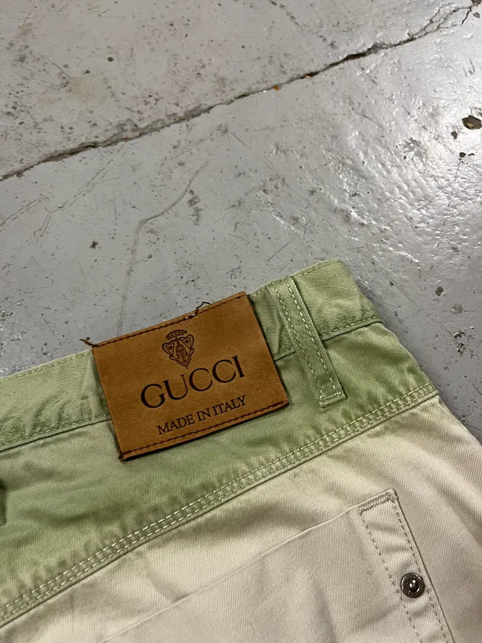 SS2009 Gucci Gradient White & Green Pants mLSDdDQ 8