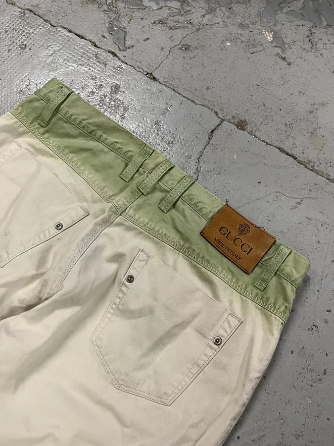 SS2009 Gucci Gradient White & Green Pants mLSDdDQ 9
