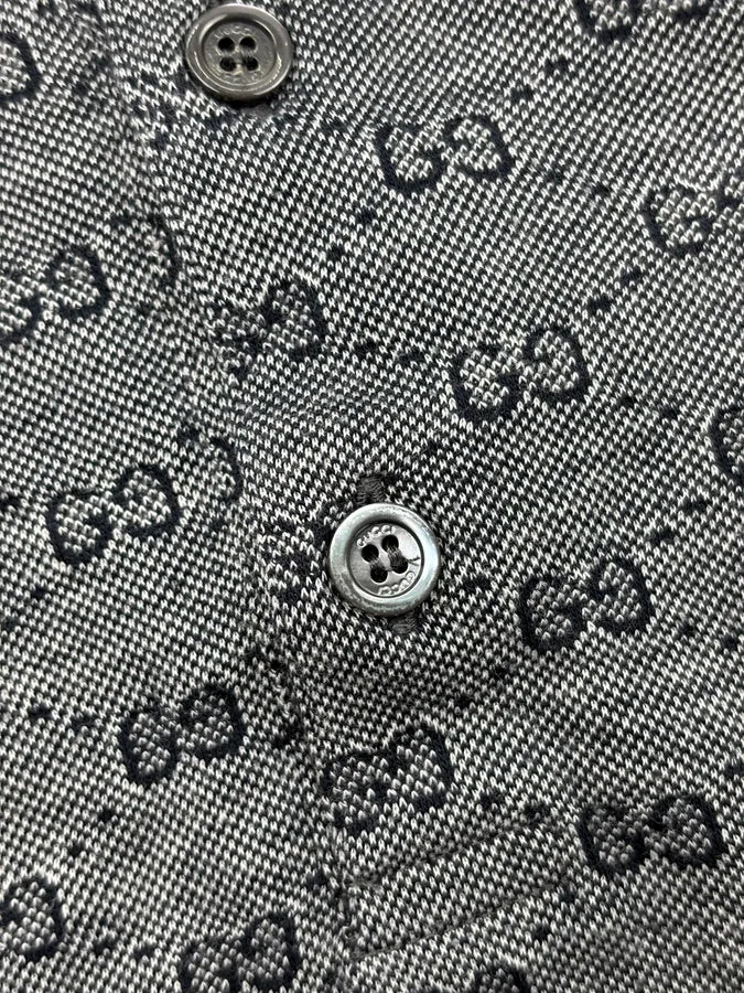 SS2009 Gucci Grey Monogram Contrast Collar Polo by Frida Giannini DhQmXvO 6