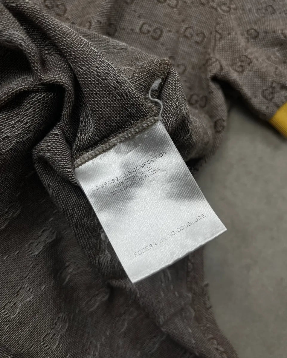 SS2009 Gucci Grey Monogram Yellow Collar Polo by Frida Giannini OTzGZnI 10