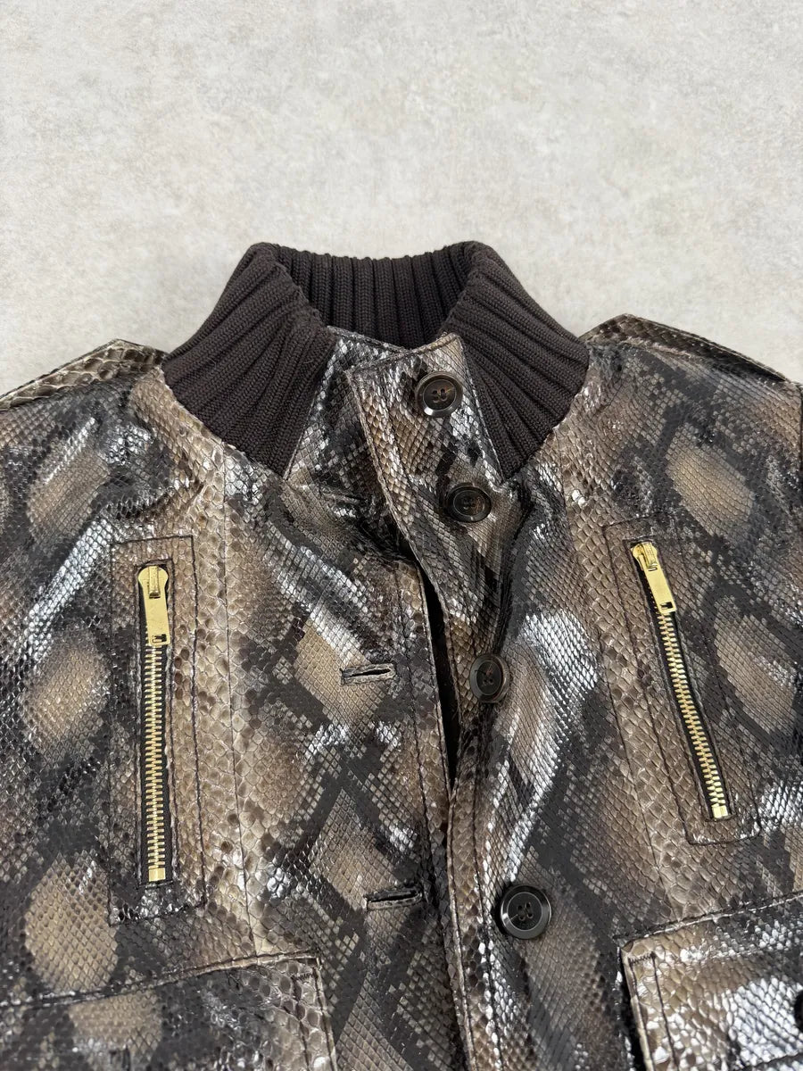 SS2009 Gucci Madonna Python Leather Jacket by Frida Giannini ZqpMfDt 11