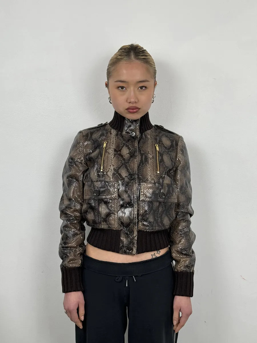 SS2009 Gucci Madonna Python Leather Jacket by Frida Giannini ZqpMfDt 2