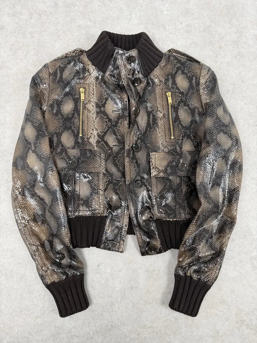 SS2009 Gucci Madonna Python Leather Jacket by Frida Giannini ZqpMfDt 4