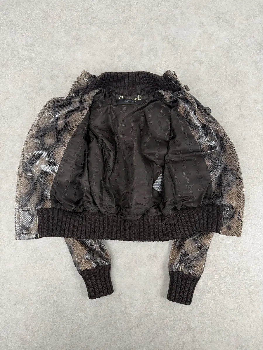 SS2009 Gucci Madonna Python Leather Jacket by Frida Giannini ZqpMfDt 5
