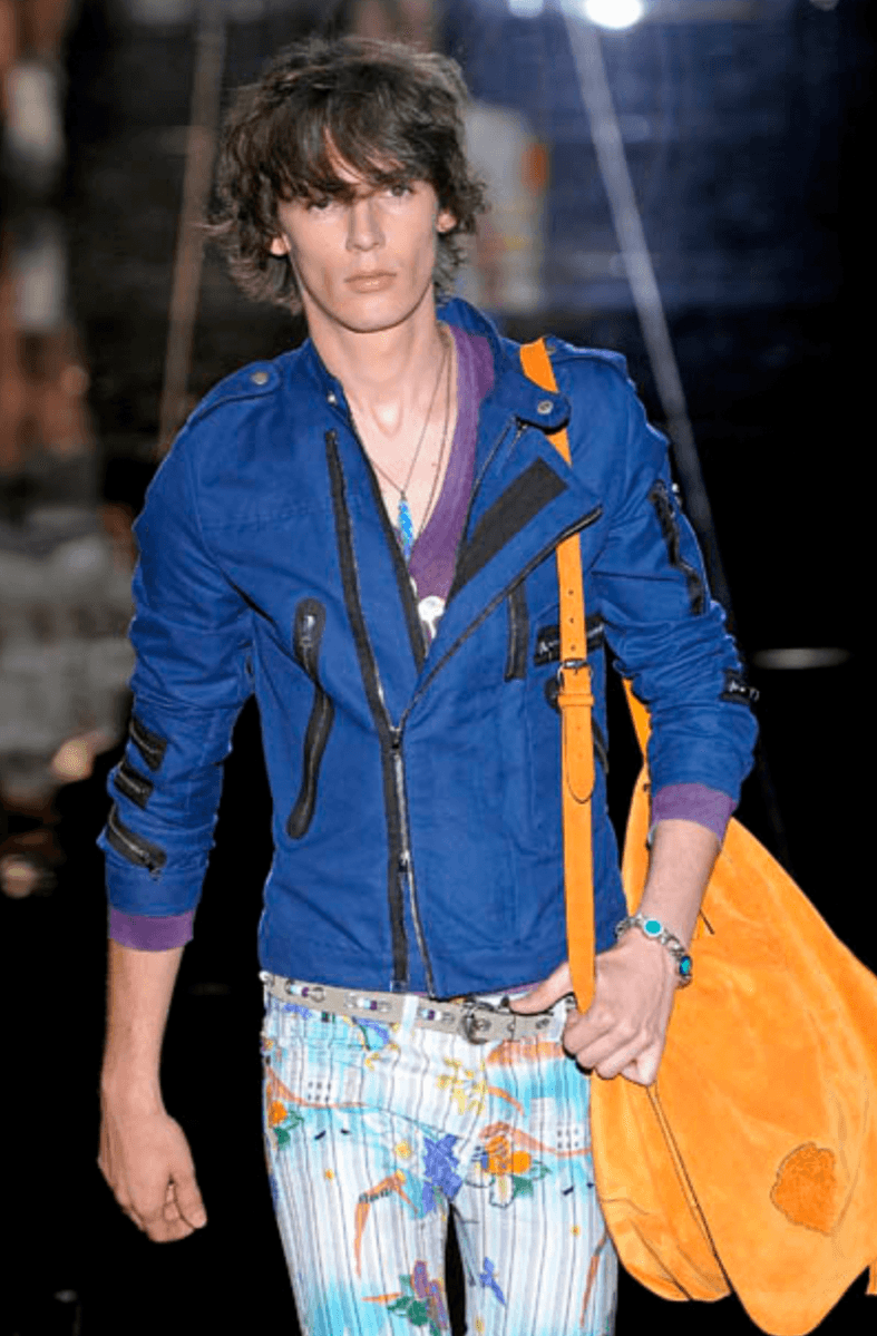 SS2009 Gucci Navy Blue Asymmetrical Multi Zips Biker Jacket by Frida Giannini gxQkVNG 1