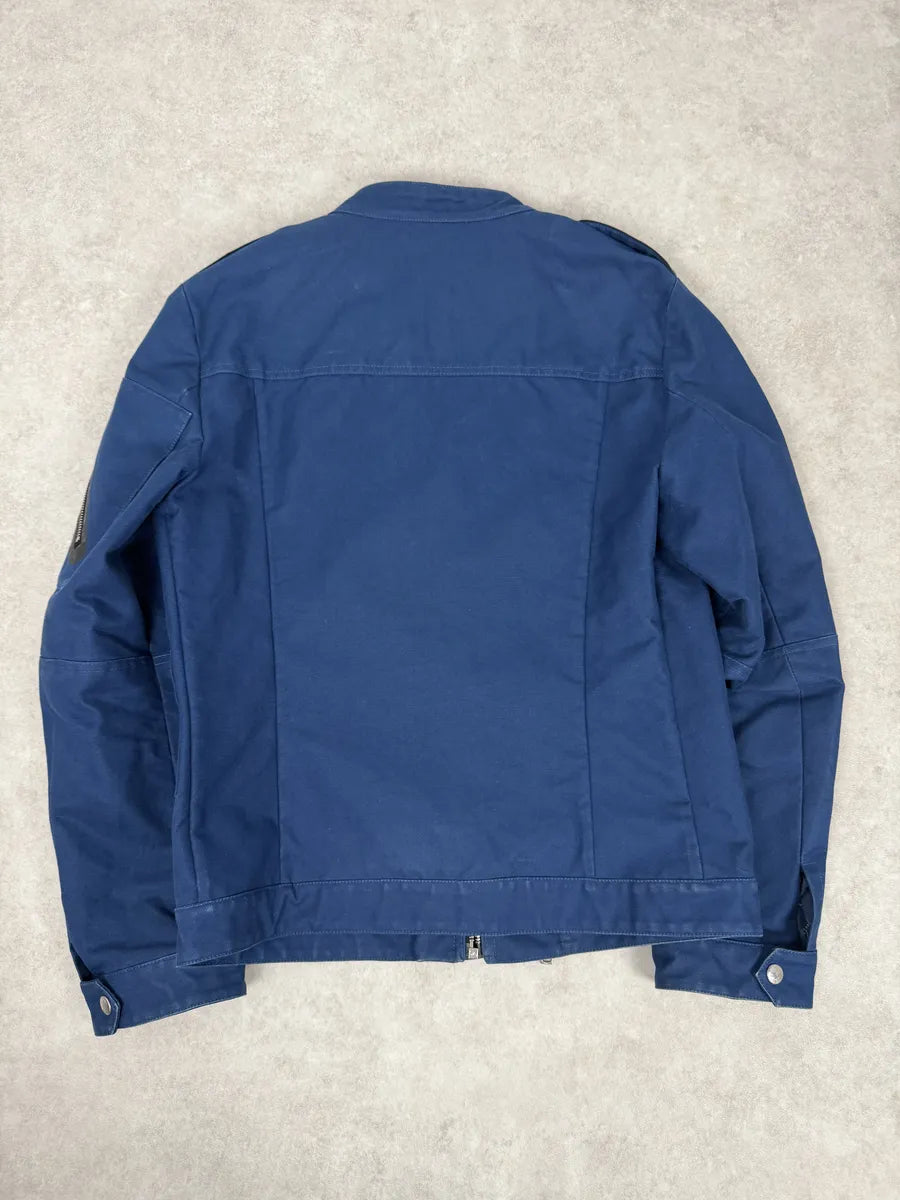 SS2009 Gucci Navy Blue Asymmetrical Multi Zips Biker Jacket by Frida Giannini gxQkVNG 2