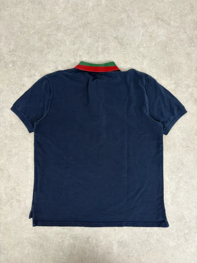 SS2009 Gucci Navy Classical Polo Shirt kfnTBBh 4