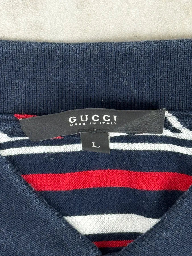 SS2009 Gucci Tricolor Striped Polo Shirt by Frida Giannini rlDlDGY 8