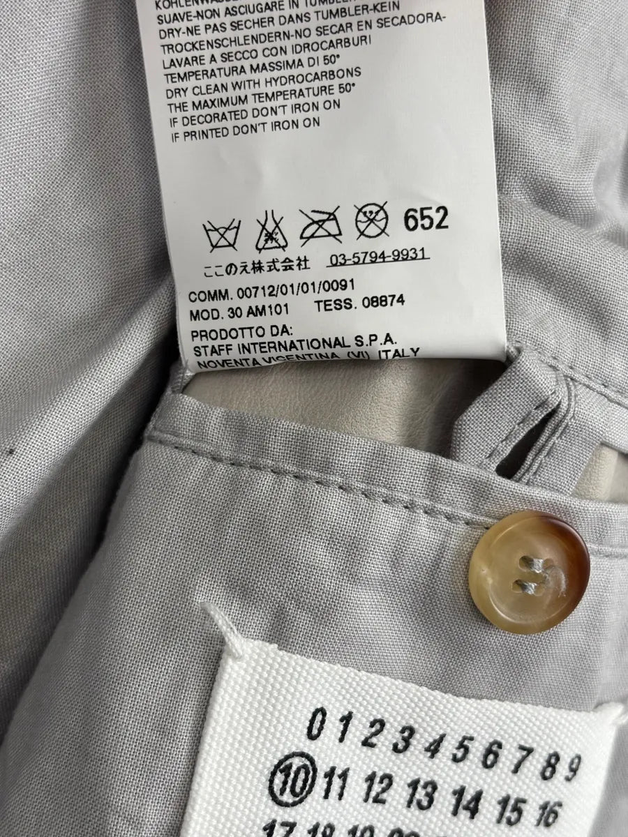 SS2009 Maison Martin Margiela Cream Leather 5-Zip Leather Jacket vWcHOer 12