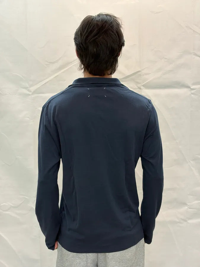 SS2009 Maison Martin Margiela Navy Longsleeve Polo tvMUEzy 2