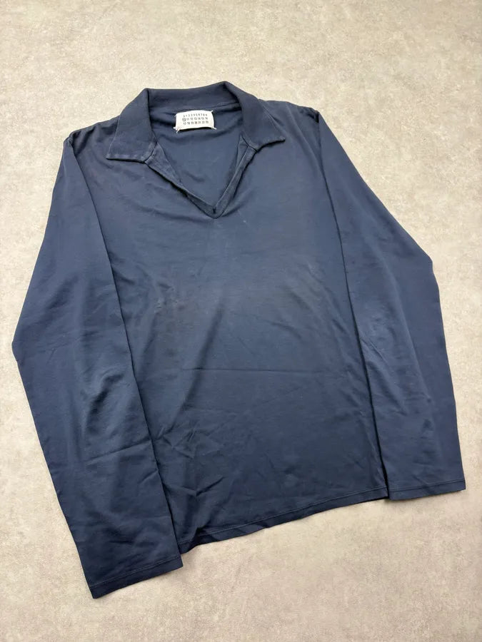 SS2009 Maison Martin Margiela Navy Longsleeve Polo tvMUEzy 3