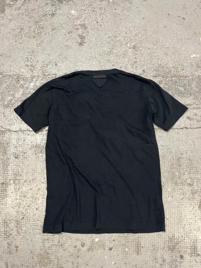 SS2009 Prada Black Flowers Relief T-Shirt tXmPeYB 2