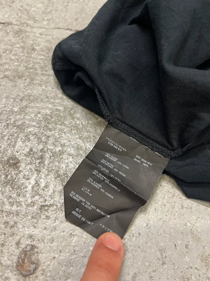 SS2009 Prada Black Flowers Relief T-Shirt tXmPeYB 6