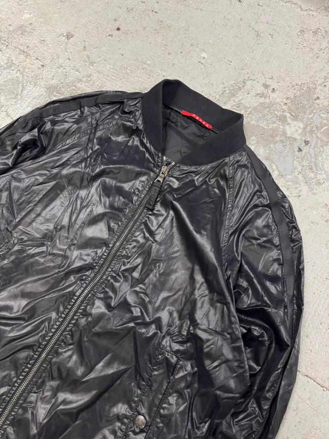 SS2009 Prada Black Nylon Light Jacket qnnVWcB 3