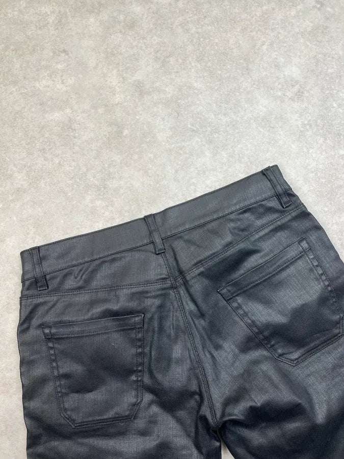 SS2009 Prada Black Waxed Denim Shorts rlMwxWr 6