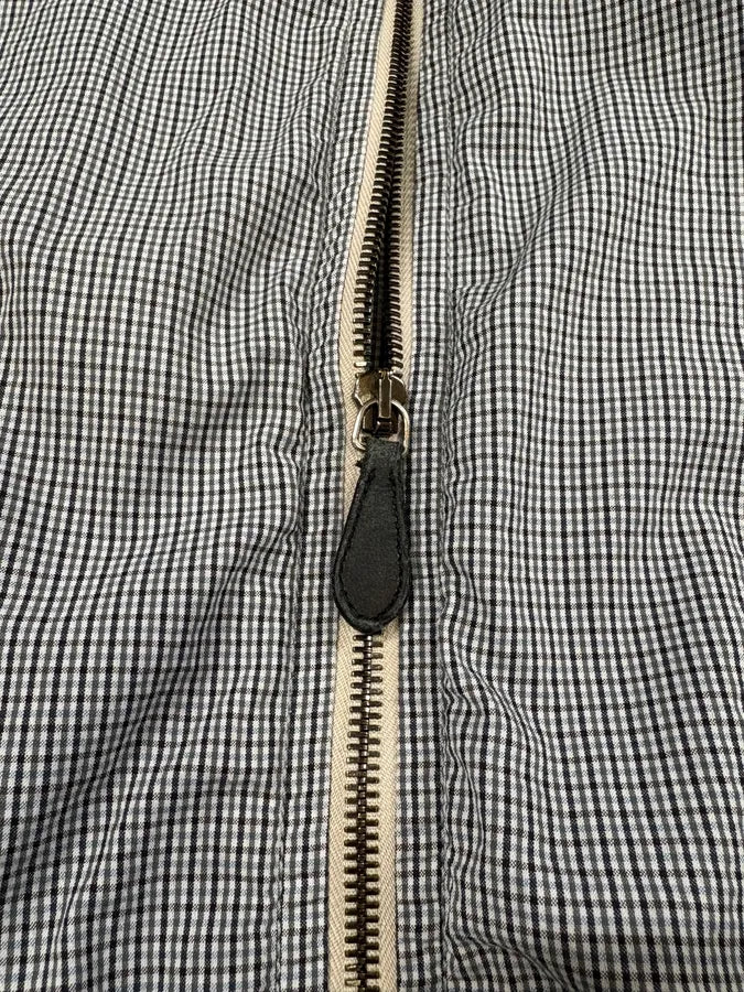 SS2009 Prada Blue Chic Squared Light Bomber Jacket (M) KkqHhxJ 7