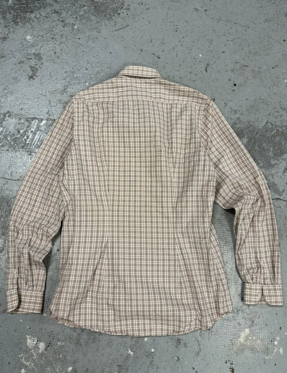 SS2009 Prada Checkered Light Red & White Shirt TLZZref 3