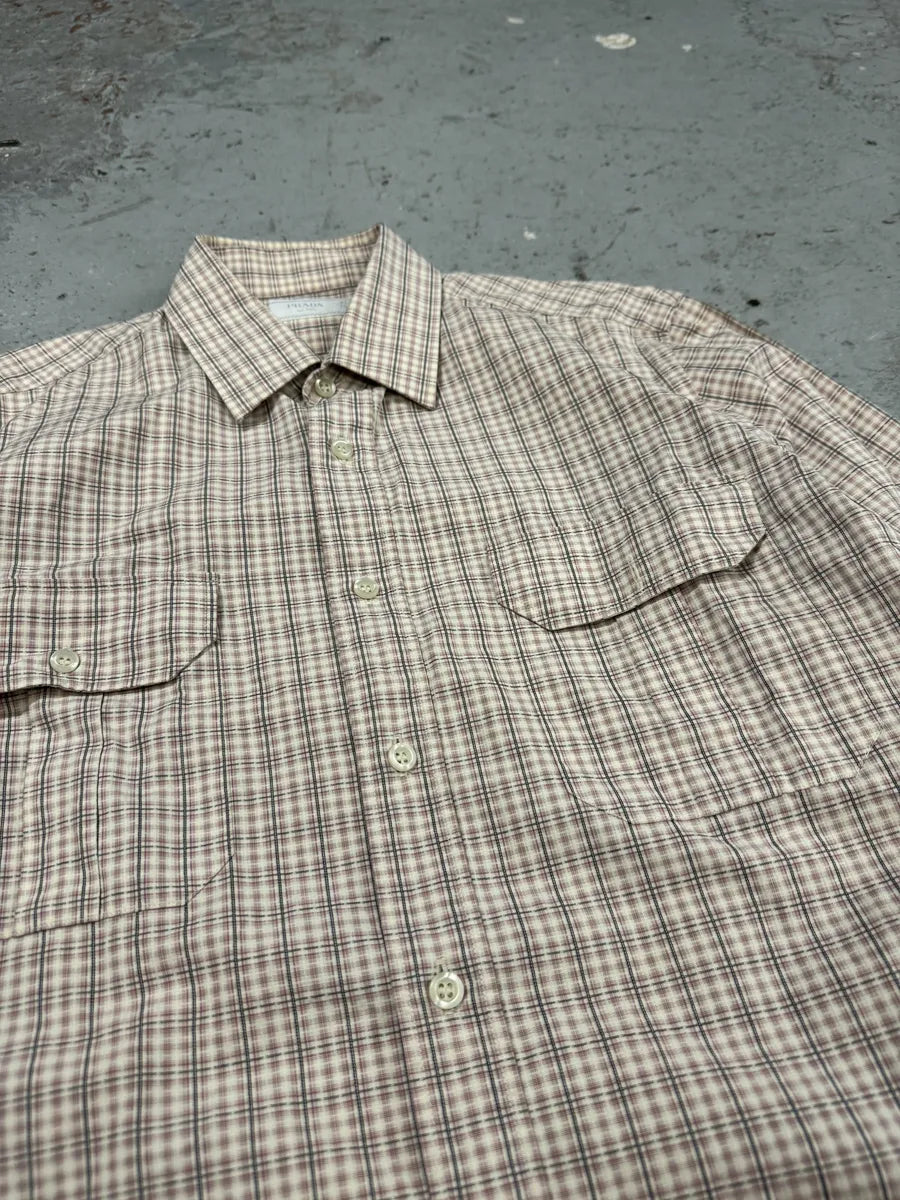 SS2009 Prada Checkered Light Red & White Shirt TLZZref 4