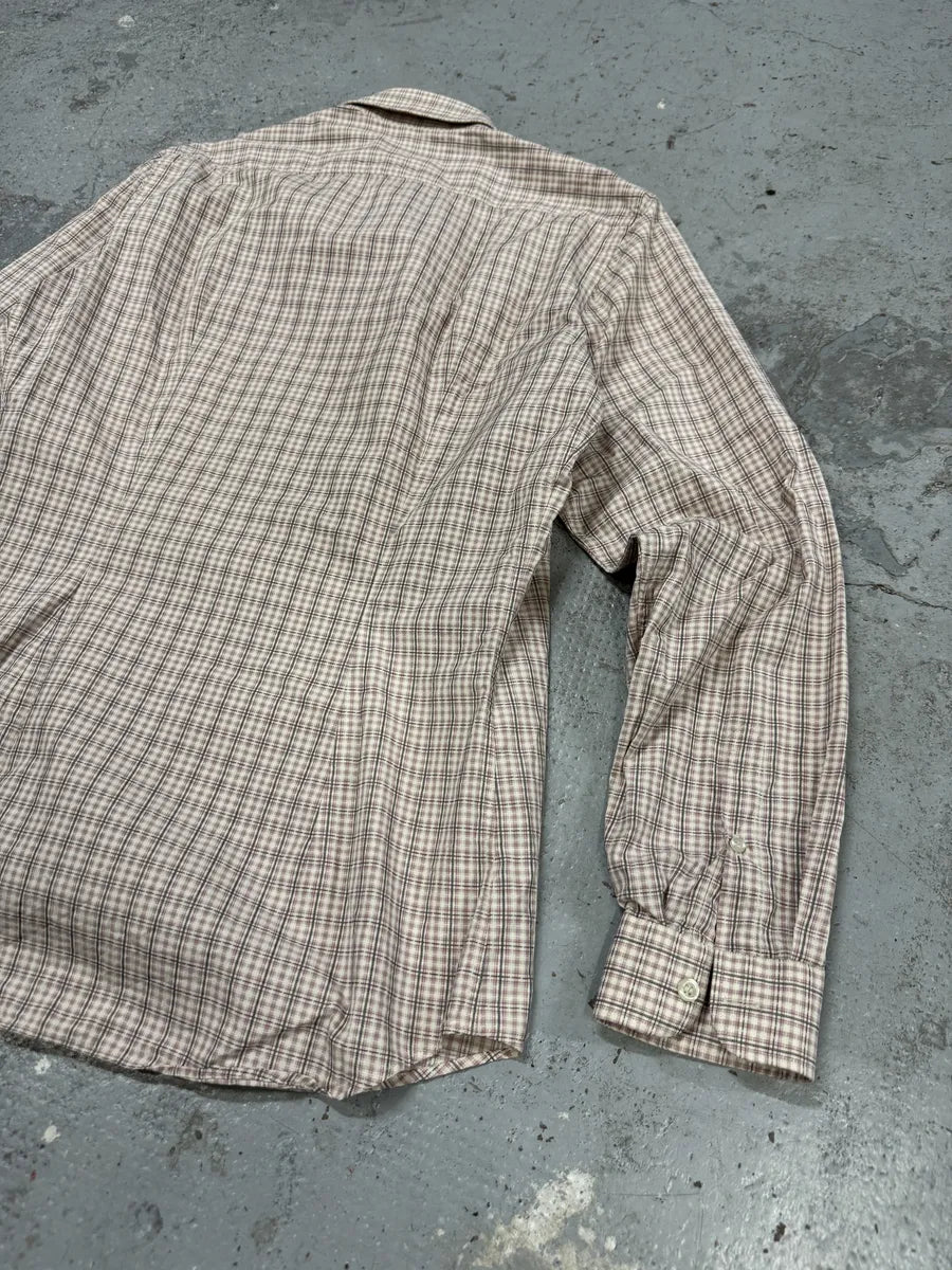 SS2009 Prada Checkered Light Red & White Shirt TLZZref 5