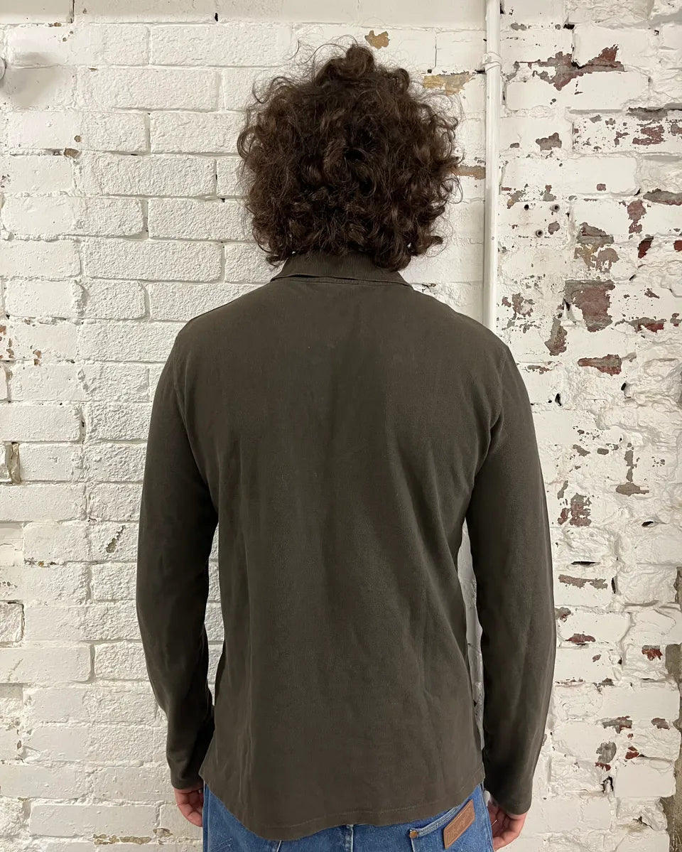 SS2009 Prada Dark Green Classy Longsleeve Polo nWoiiAO 2