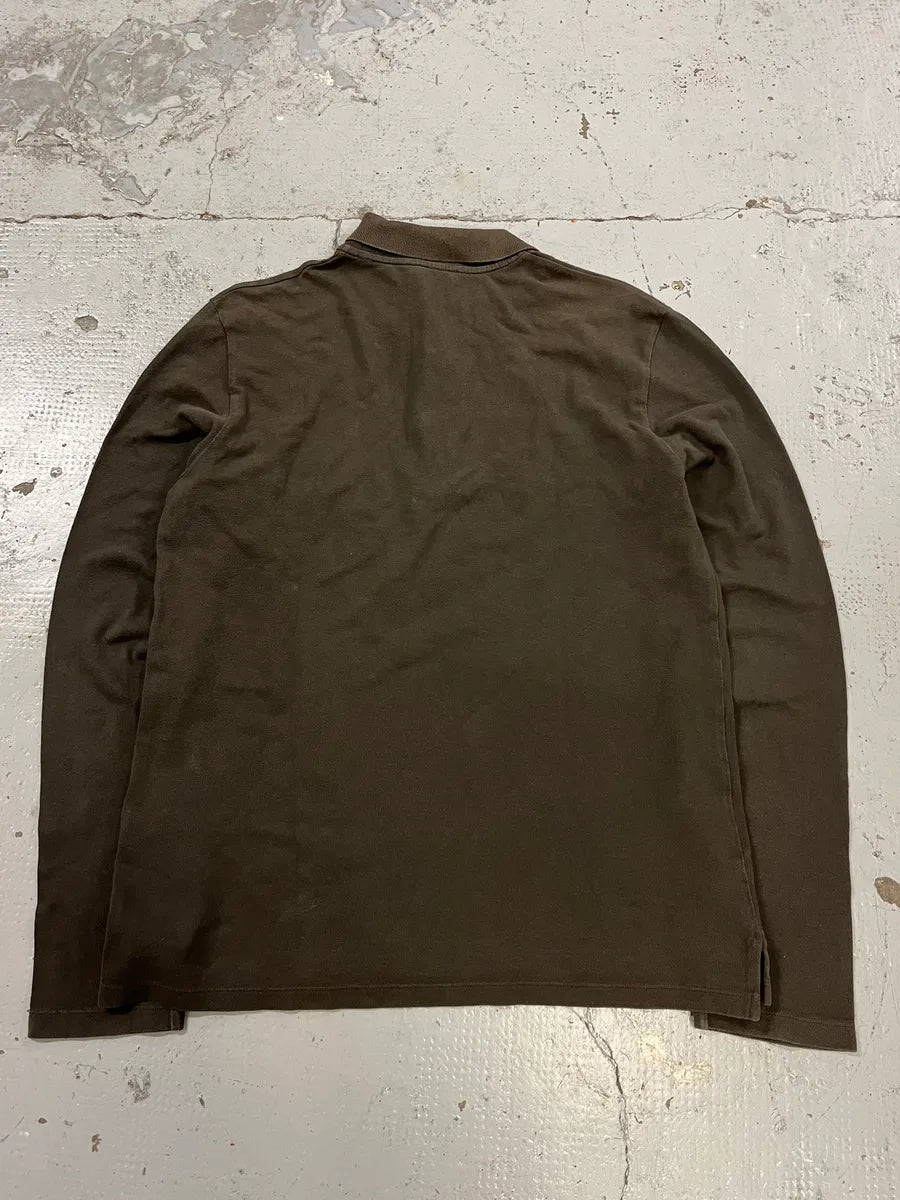SS2009 Prada Dark Green Classy Longsleeve Polo nWoiiAO 5
