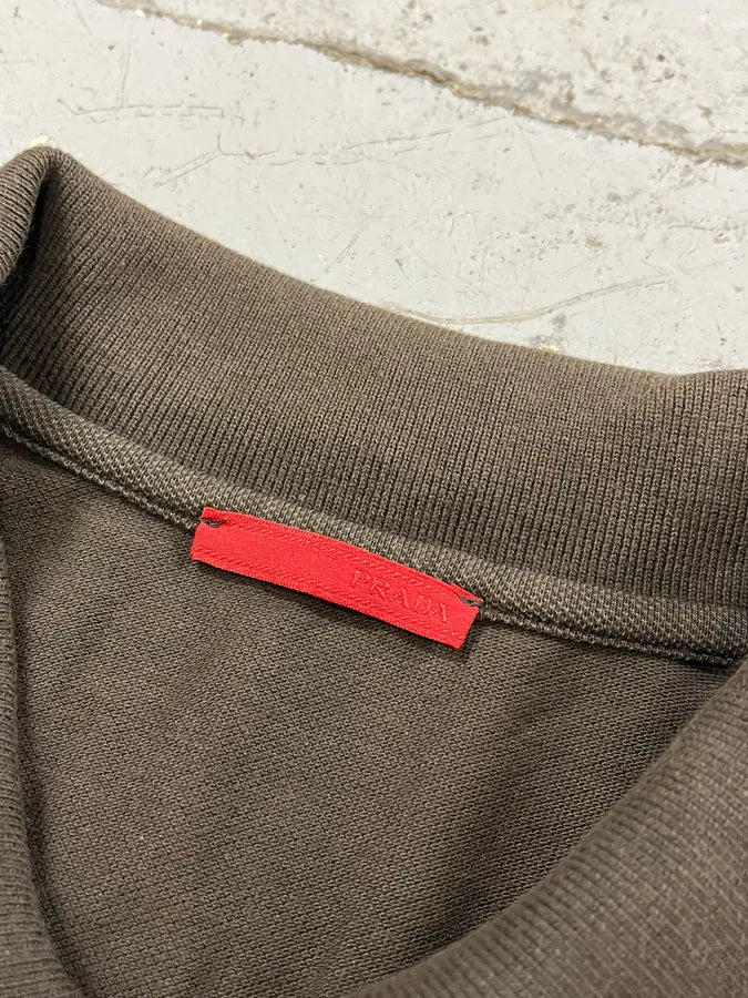 SS2009 Prada Dark Green Classy Longsleeve Polo nWoiiAO 6