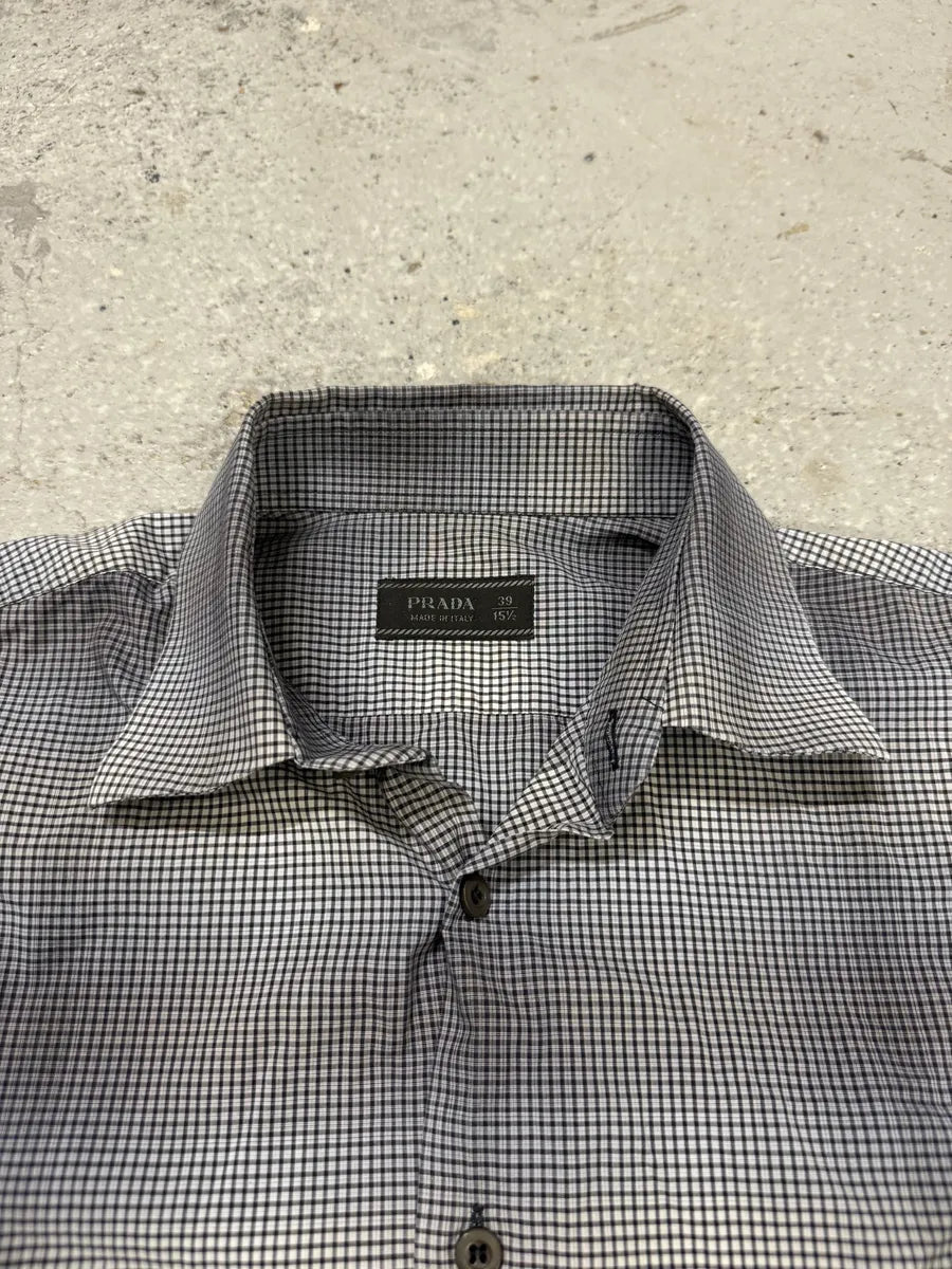 SS2009 Prada Grey Checked Gradient Shirt wPqllUf 7
