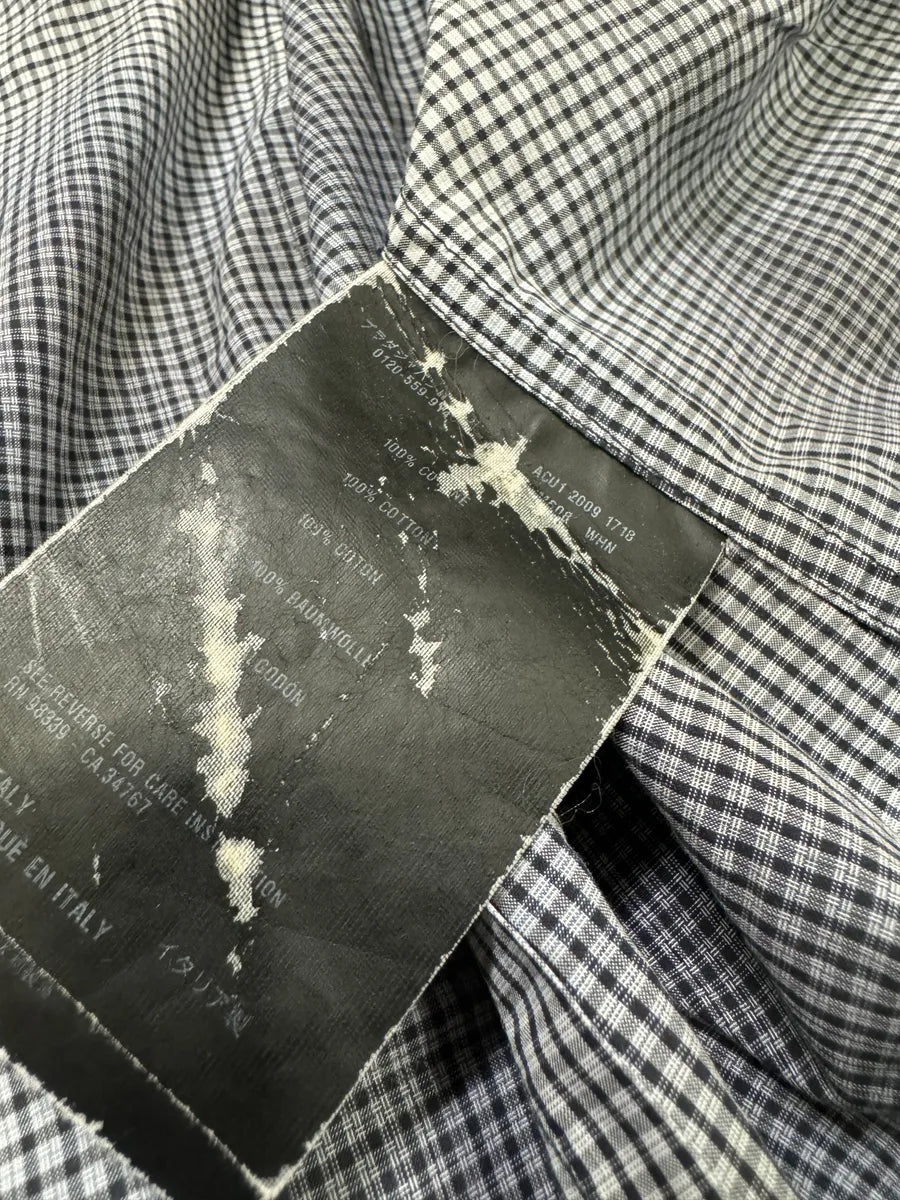 SS2009 Prada Grey Checked Gradient Shirt wPqllUf 8