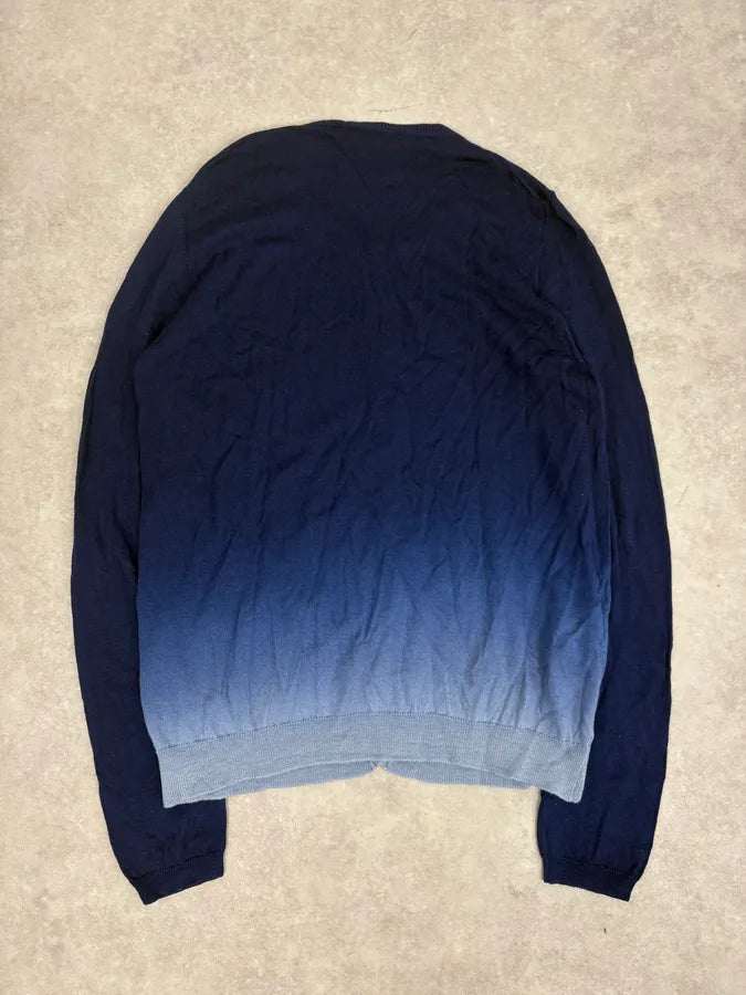 SS2009 Prada Navy Gradiant Wool Cardigan DfzpAla 5