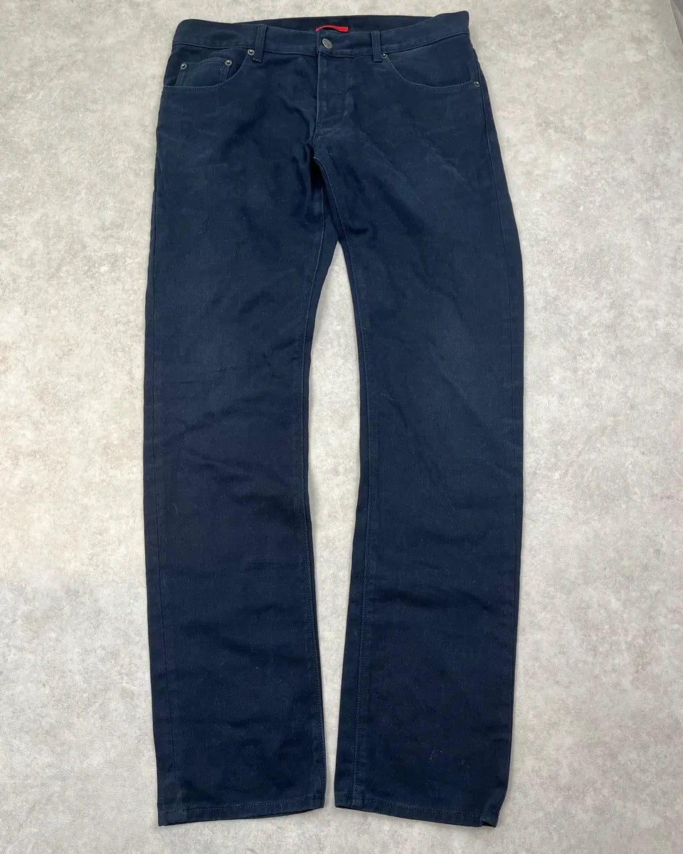 SS2009 Prada Navy Tapered Fit Denim Jeans XmOskGv 0