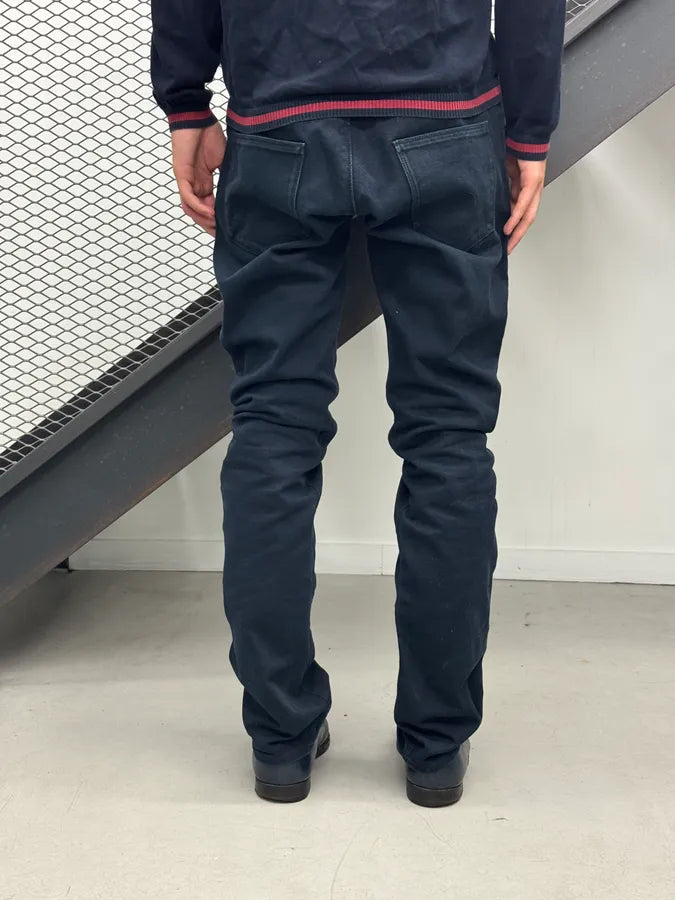 SS2009 Prada Navy Tapered Fit Denim Jeans XmOskGv 3