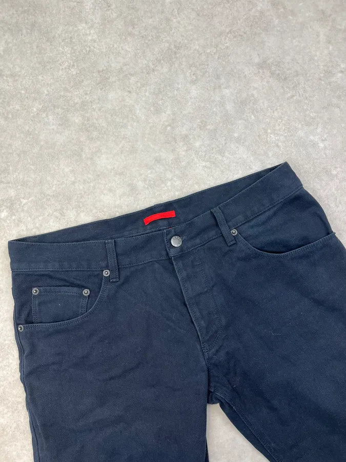 SS2009 Prada Navy Tapered Fit Denim Jeans XmOskGv 4