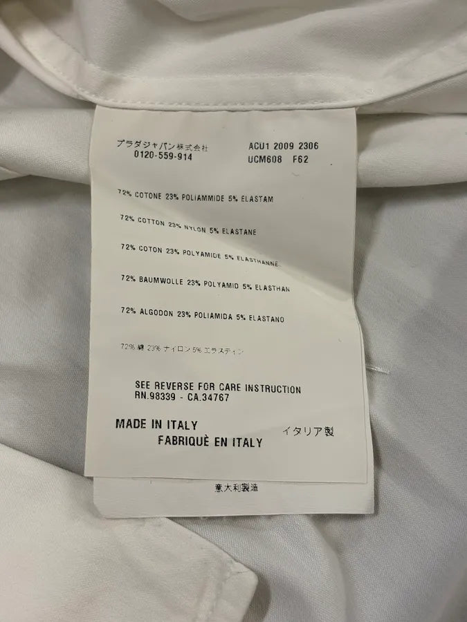 SS2009 Prada White Minimalist Shirt yPJKvjG 8