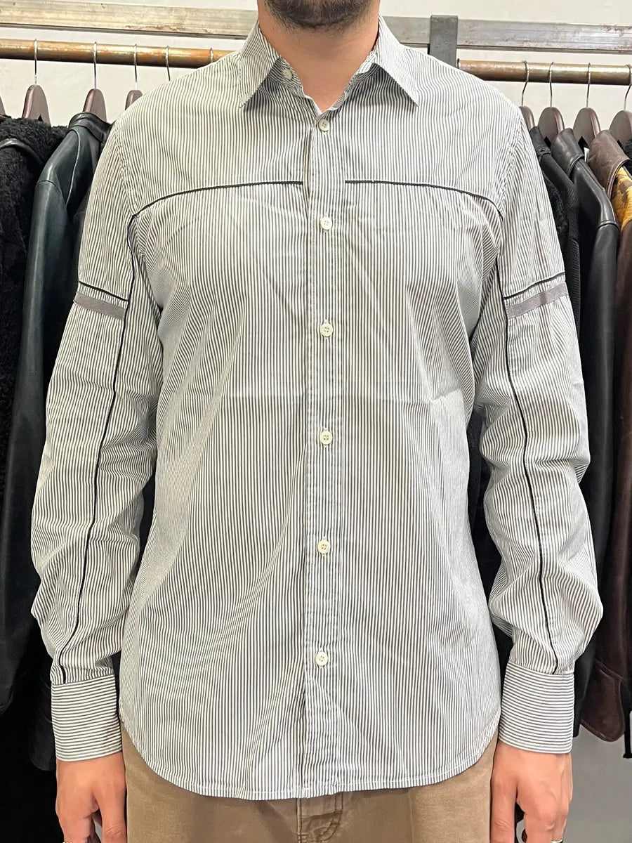 SS2009 Prada White Striped Minimalist Shirt (M) NJXEiRT 0