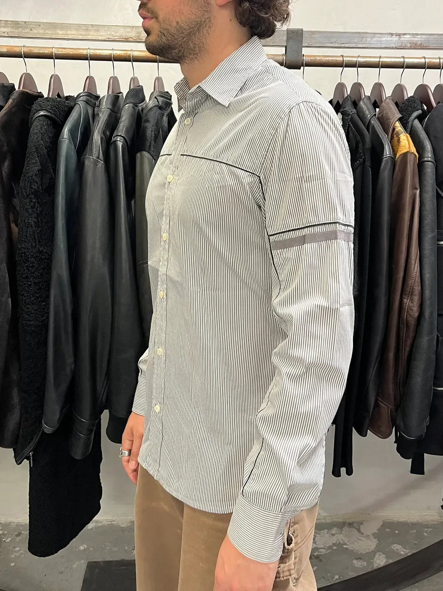 SS2009 Prada White Striped Minimalist Shirt (M) NJXEiRT 1