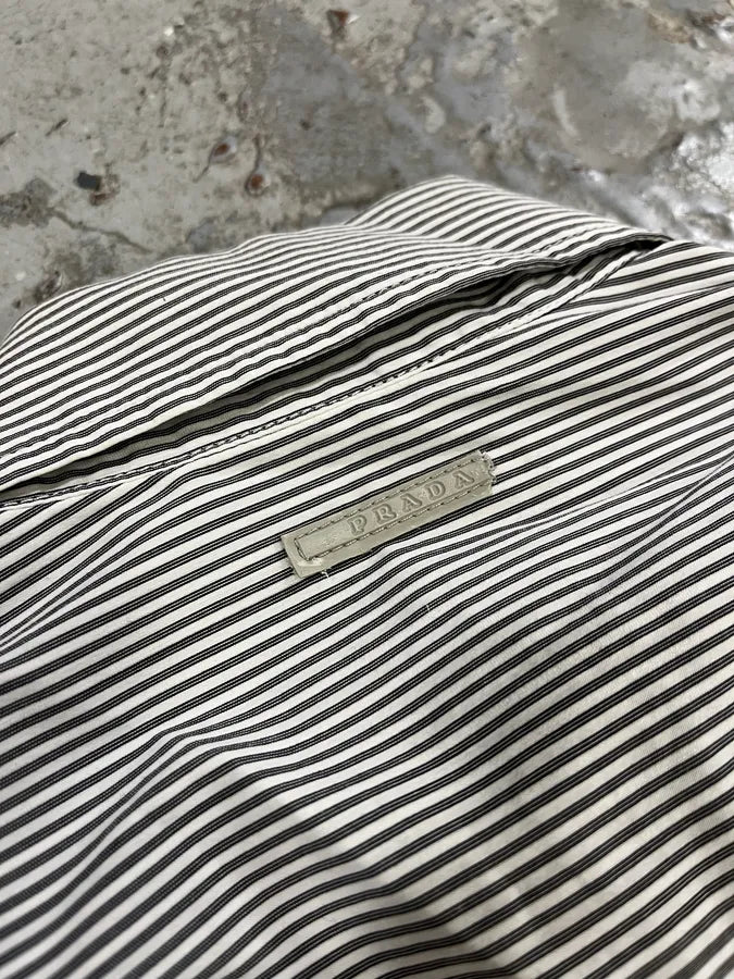 SS2009 Prada White Striped Minimalist Shirt (M) NJXEiRT 11