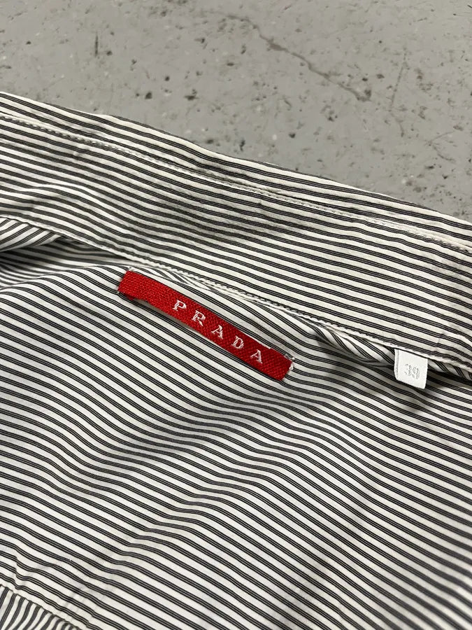 SS2009 Prada White Striped Minimalist Shirt (M) NJXEiRT 13