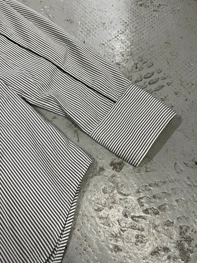 SS2009 Prada White Striped Minimalist Shirt (M) NJXEiRT 6