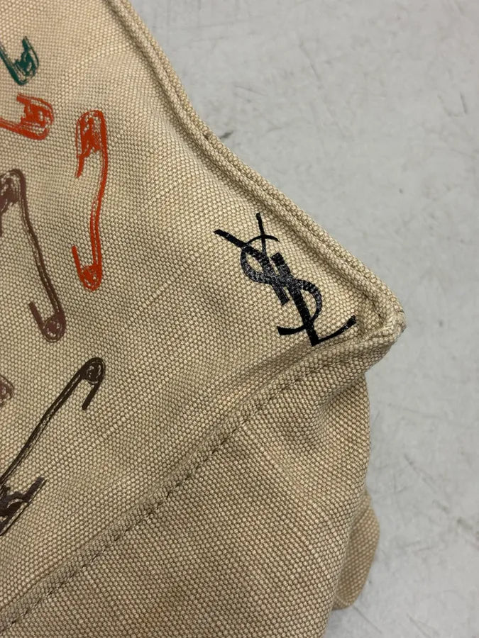 SS2009 Yves Saint Laurent Multicolor Pins Clips Tote Bag dsPWglH 7