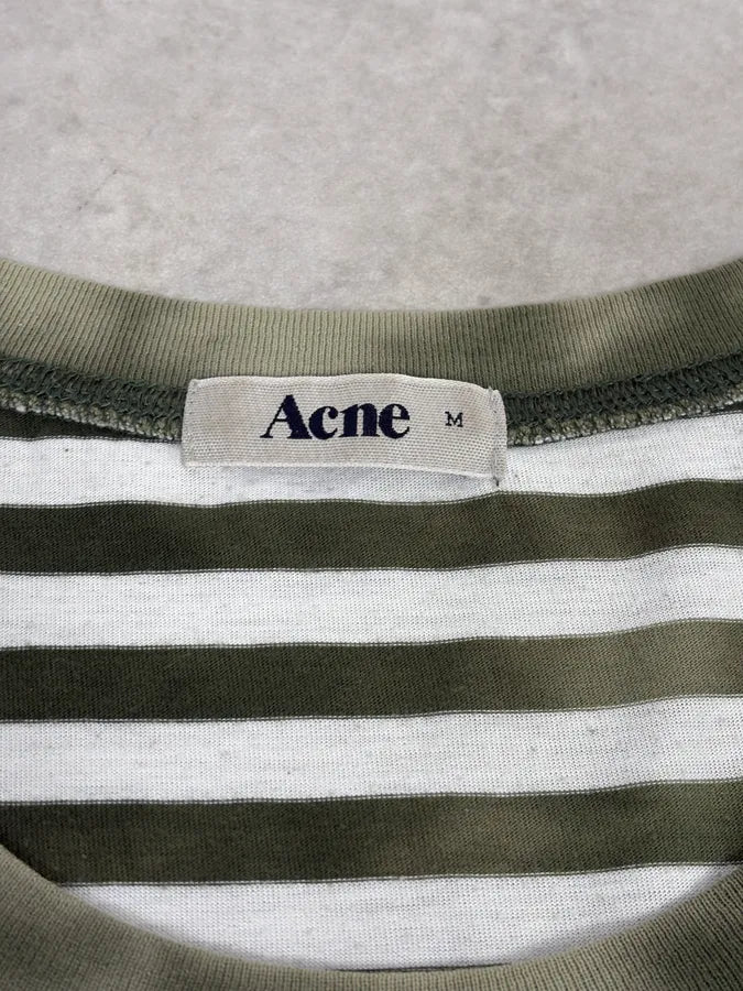 SS2010 Acne Studios Olive & White Striped Longsleeves KpfTwIG 8