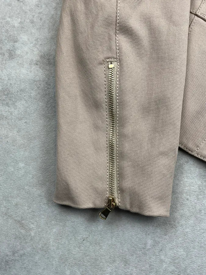 SS2011 Alexander McQueen Beige Asymmetrical Jacket  KStOXdj 9