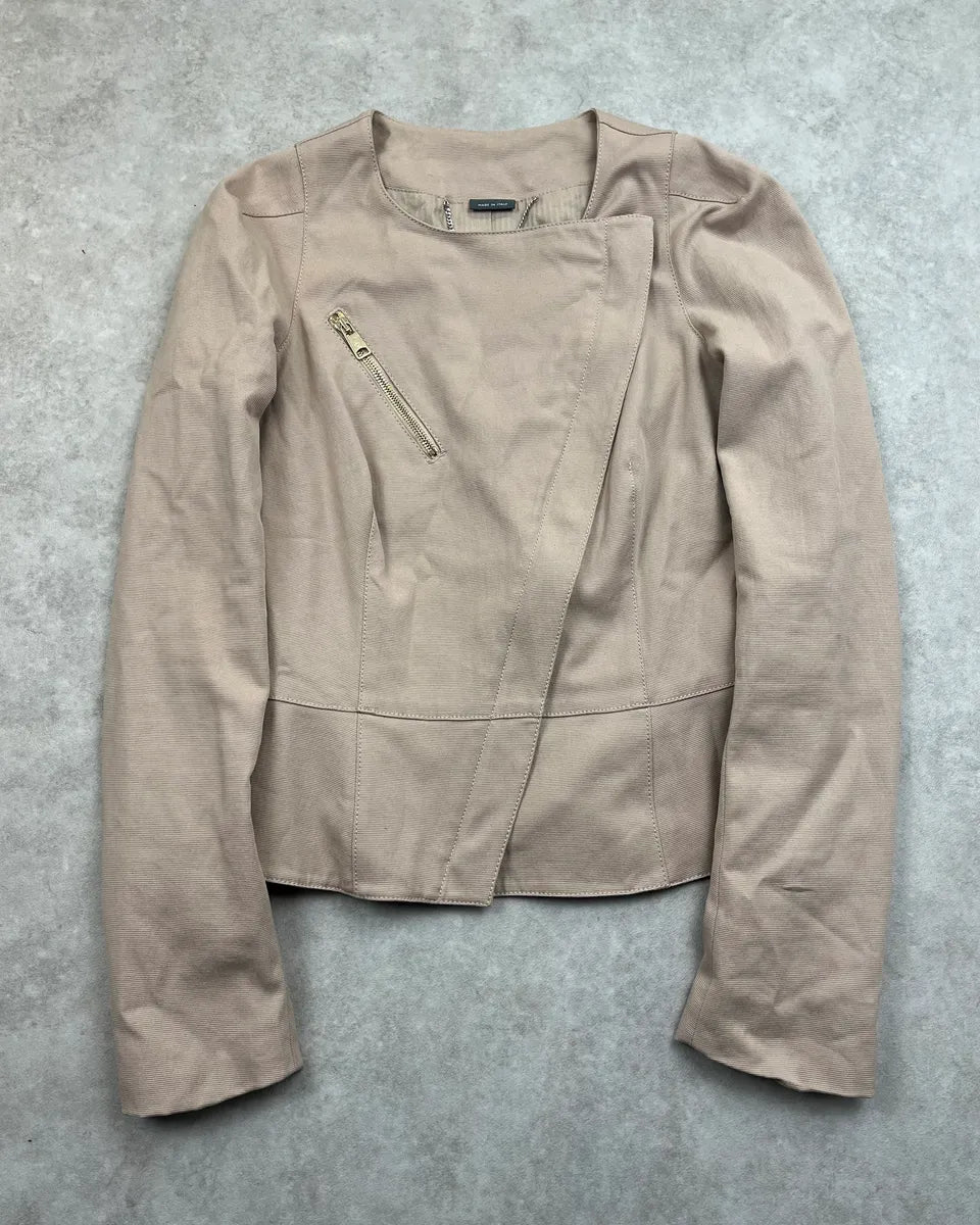 SS2011 Alexander McQueen Beige Asymmetrical Jacket  KStOXdj 2